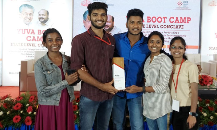 HOIST winners at the State level “YUVA BOOT Camp – Student Entrepreneur Pitching Competition”