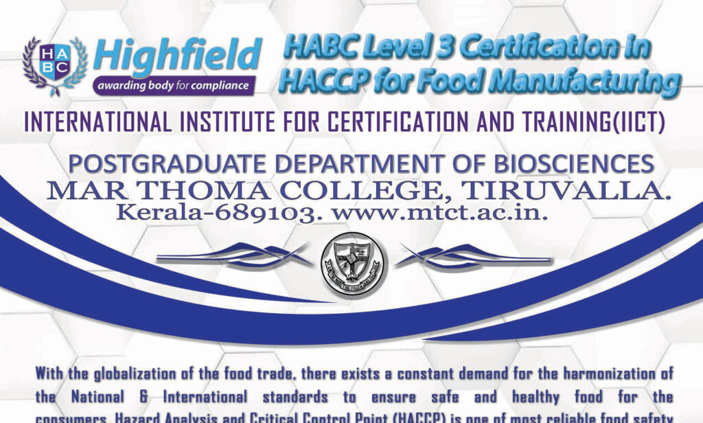 HABC Level 3 Certification in HACCP for Food Manufacturing