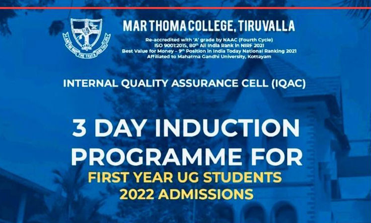 3 Day Induction Programme for First year UG Students 2022 Admission