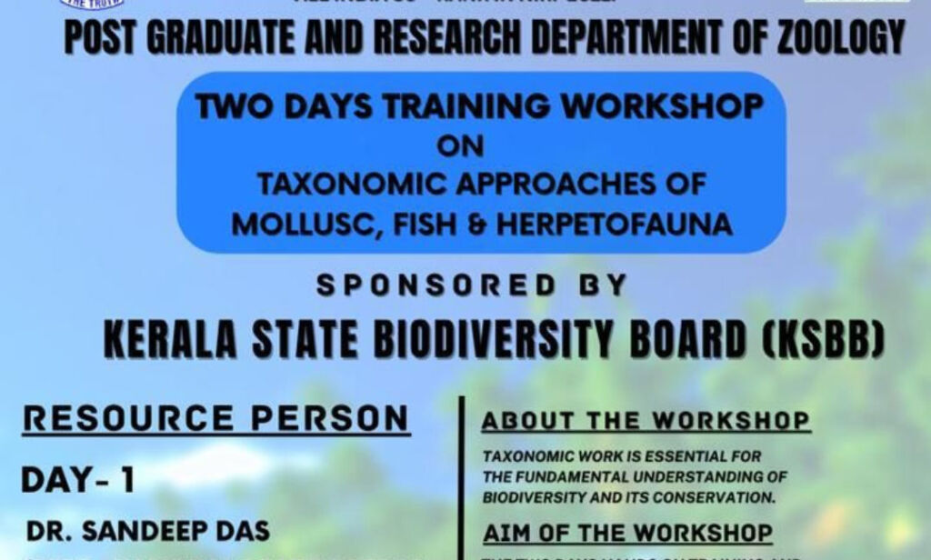 Two Days Training Workshop on Taxonomic Approaches of Mollusc, Fish and Herpetofauna