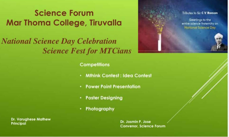 National Science Day Celebration — Science Fest for MTCians