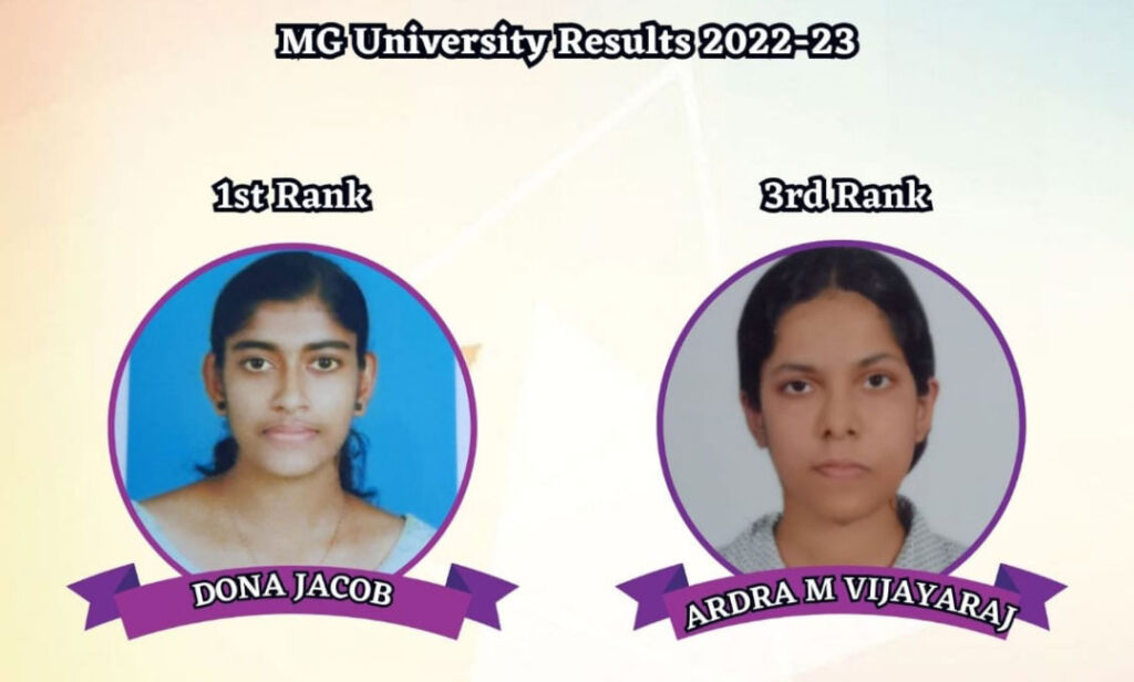 Department of Political Science bagged 1st and 3rd Ranks in MG University Exams