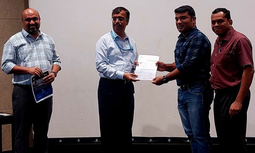 Receiving ‘Regular Membership Certificate’ from the Information and Communication Technology Academy of Kerala