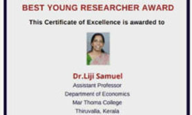 Best Young Researcher Award : Dr. Liji Samuel