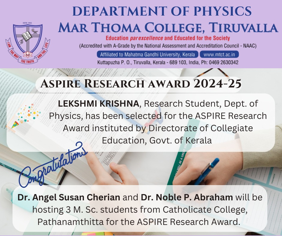 Aspire Research Award 2024-25